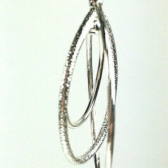 Silvertone Triple Oval Necklace - Picture 9 of 12